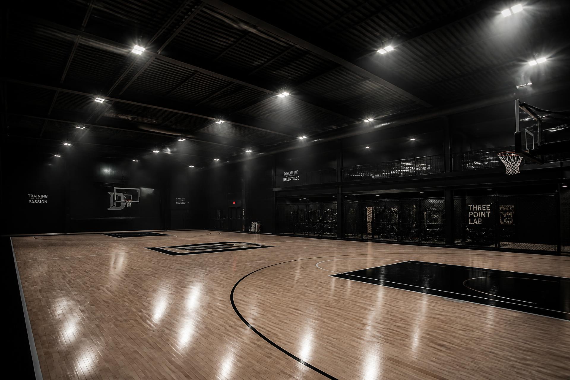 Earned Athletix indoor basketball court